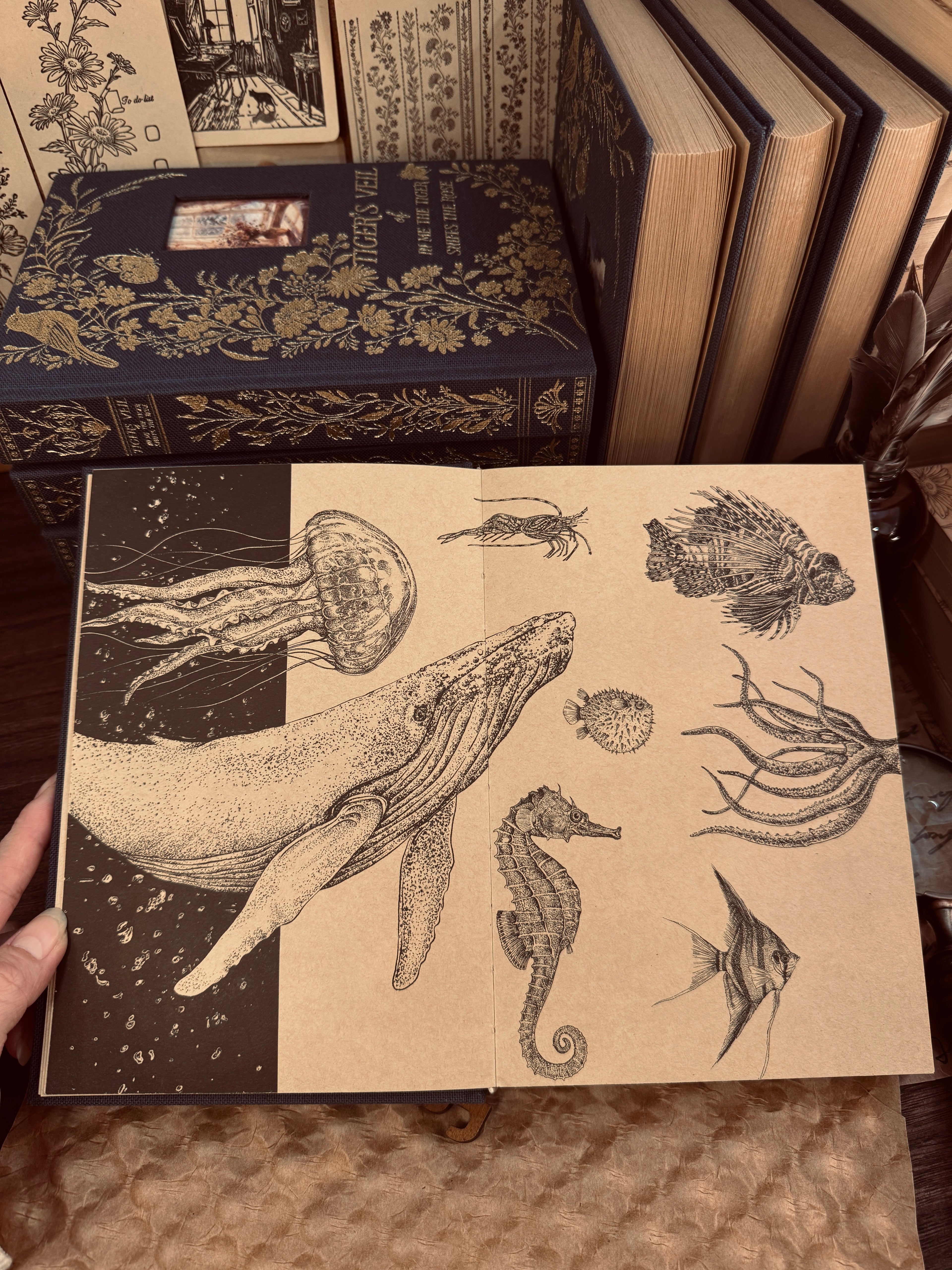 A5 Tigers & Rose Journal – Tigers Veil Original Illustrations Notebook