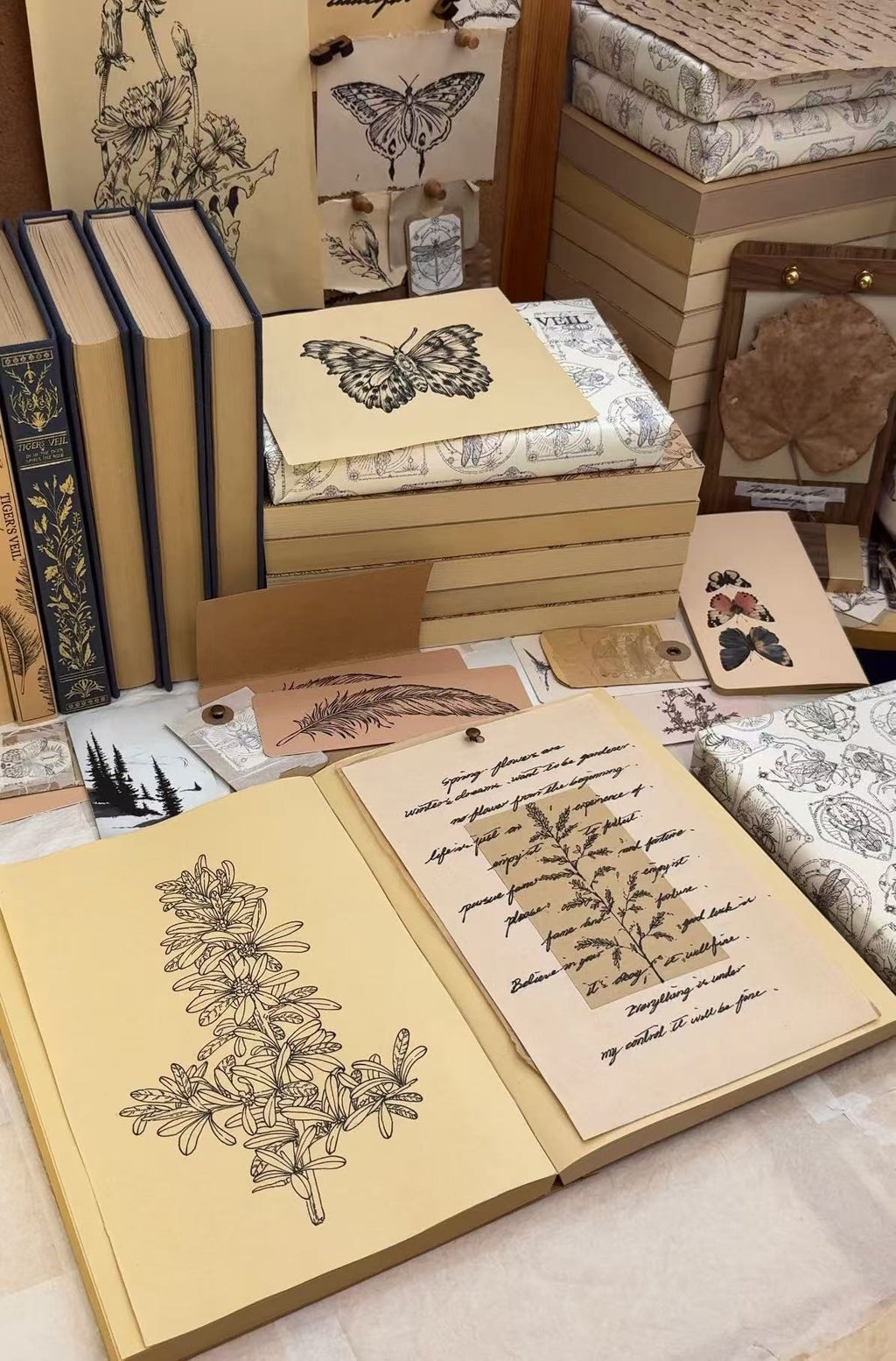 B5 Petal Letters Journal – Tigers Veil Vintage Nature Notebook