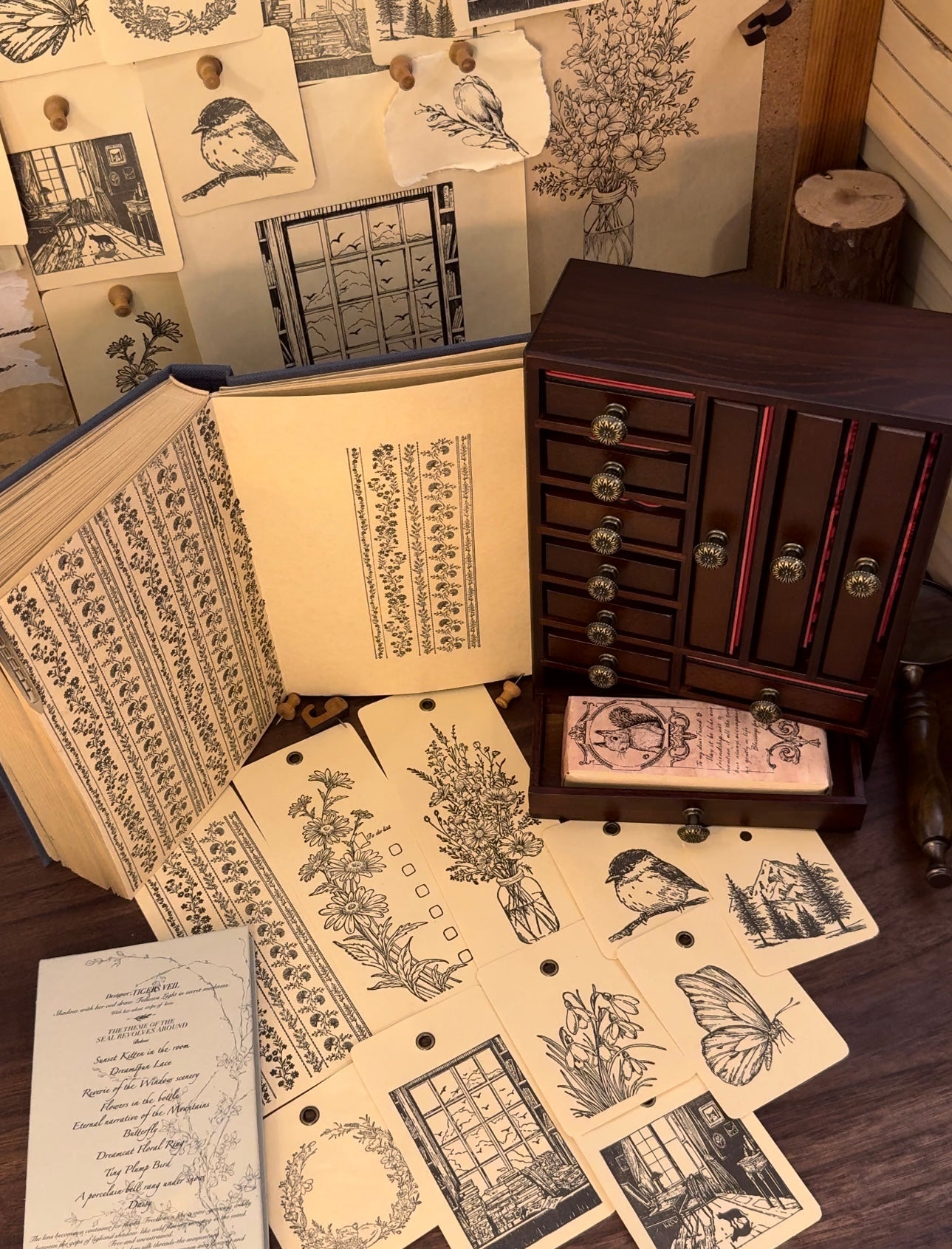 Tigers Veil Stamp – Vintage Botanical Aesthetic for Journal & Creative Gifts